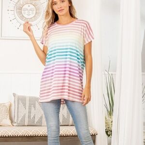 New Heimish Pastel Striped Top